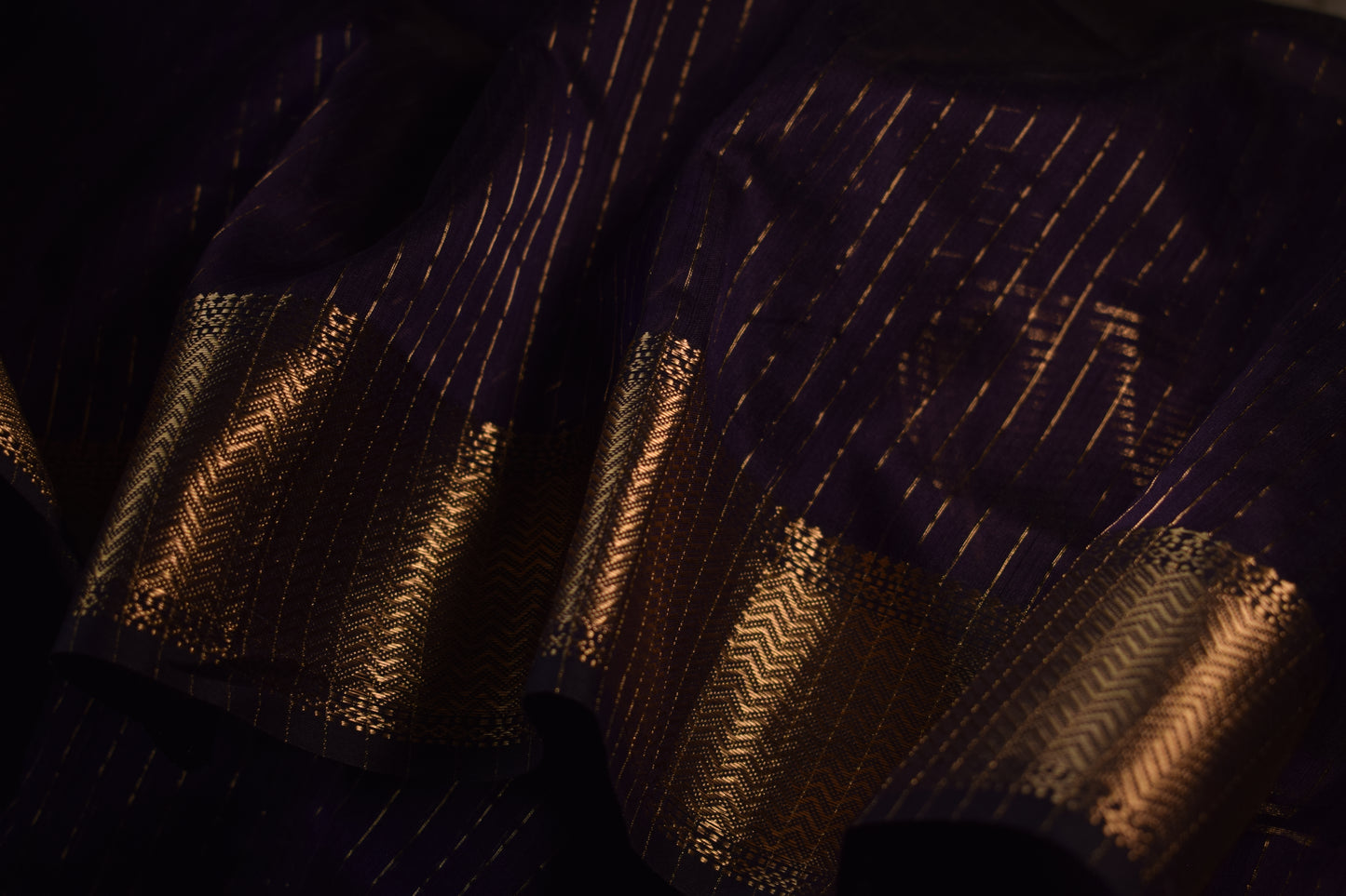 Purple Silk Cotton Maheshwari Saree MAHSC05