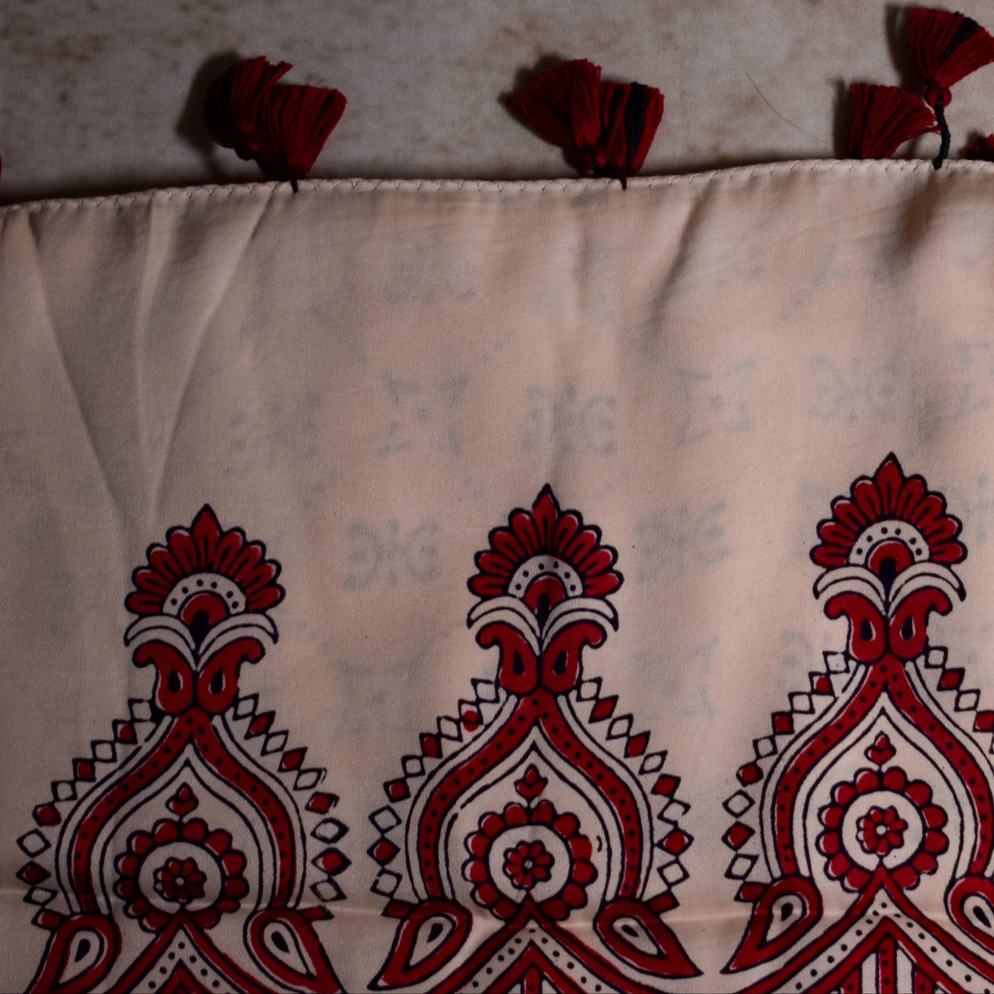 Handpainted White Ajrakh Premium Modal Silk