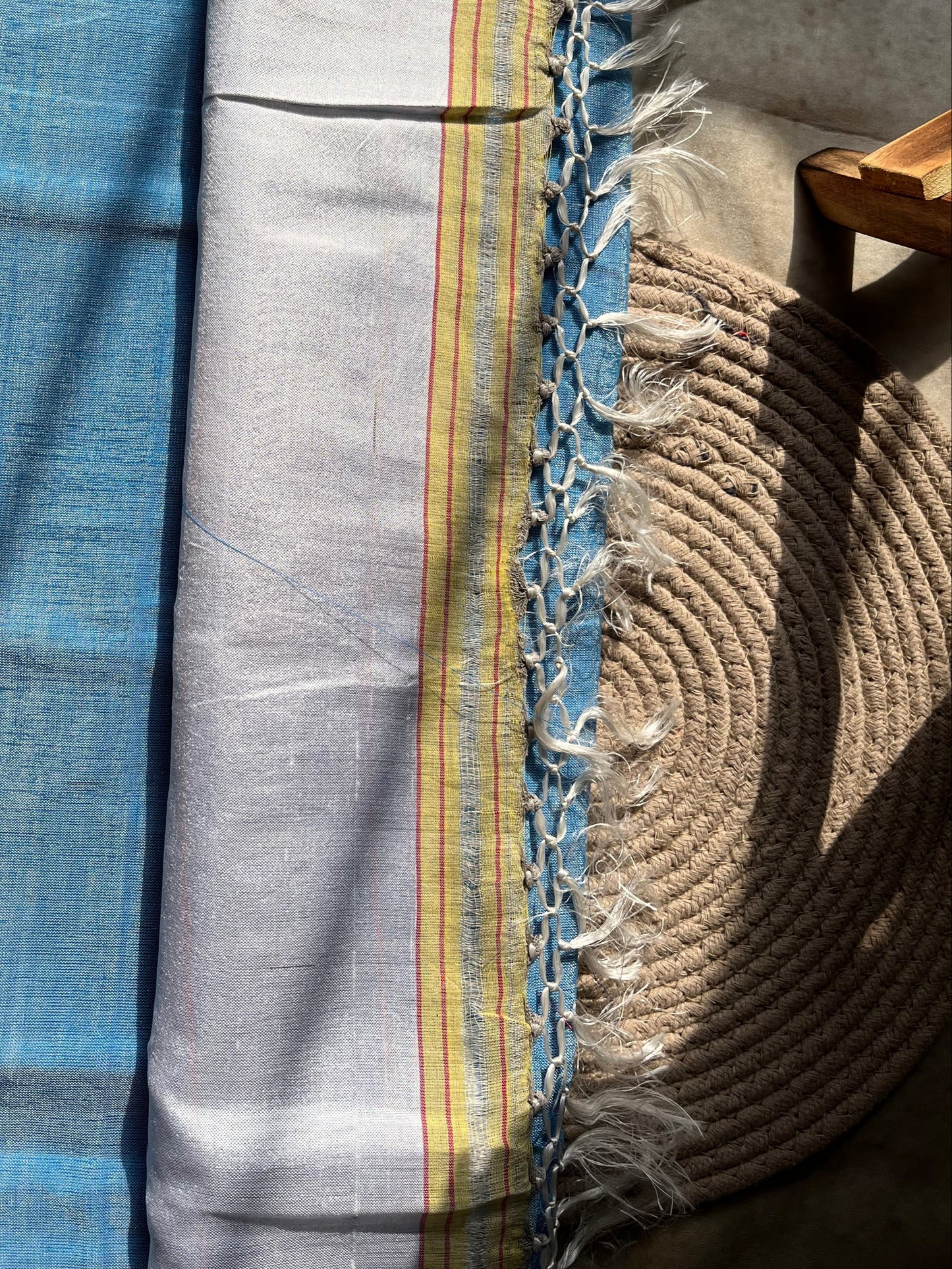 Light Blue Handloom Ilkal Saree