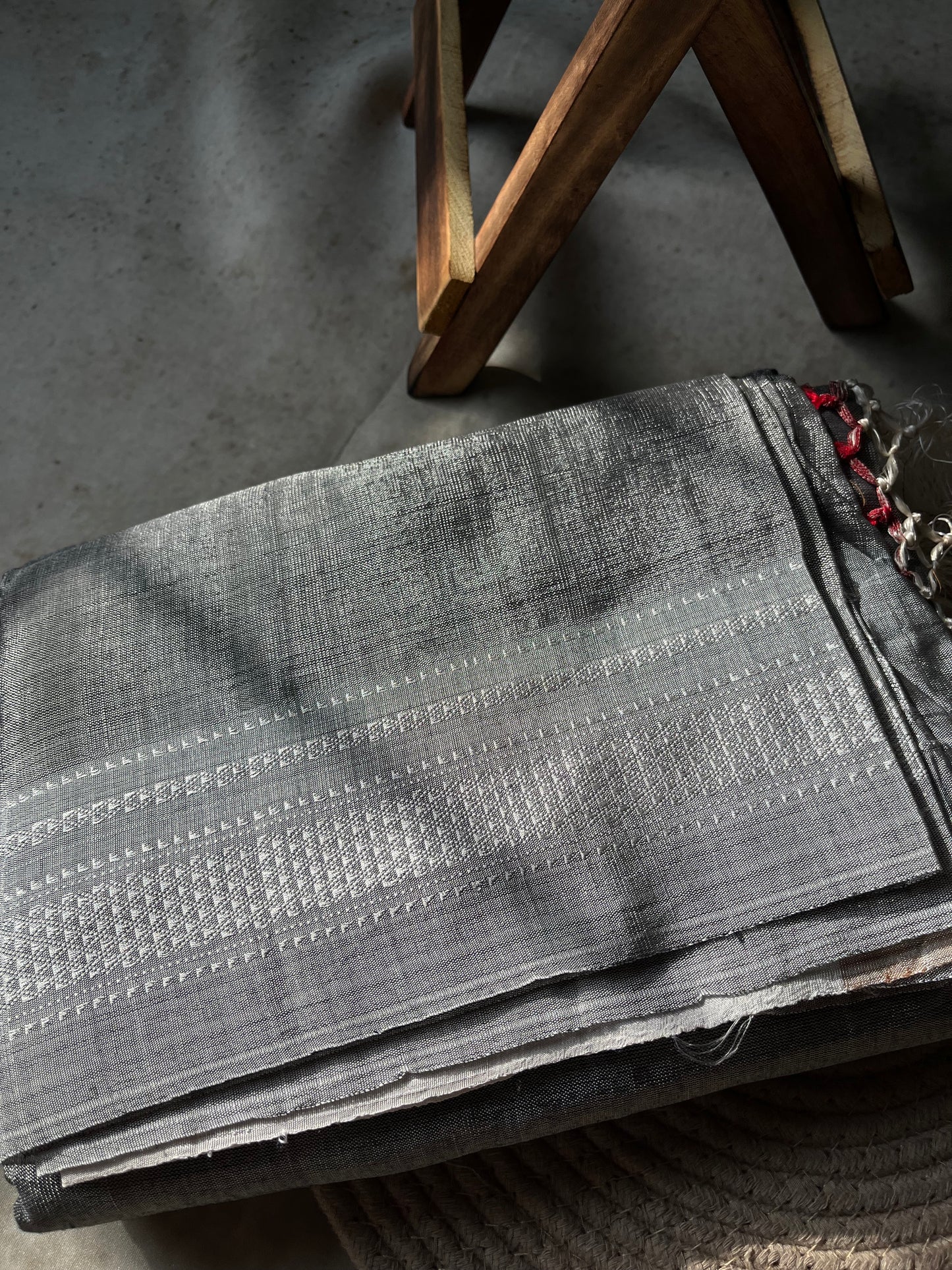 Grey Handloom Ilkal Saree
