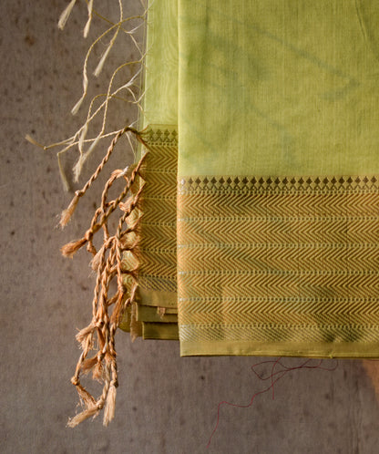 Light Green Silk Cotton Maheshwari Saree MAHSC10