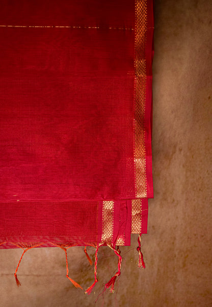 Pink Silk Cotton Maheshwari Saree MAHSC01