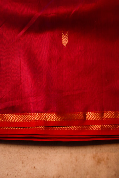 Pink Silk Cotton Maheshwari Saree MAHSC02