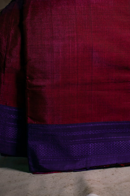 Pink Handloom Ilkal Saree