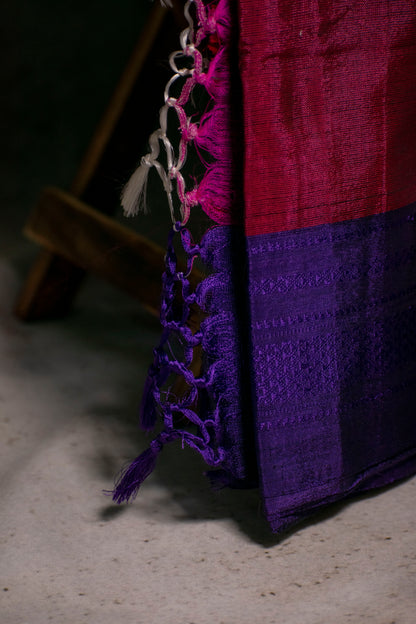 Pink Handloom Ilkal Saree