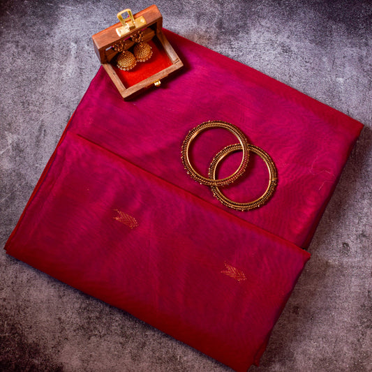 Pink Silk Cotton Maheshwari Saree MAHSC02