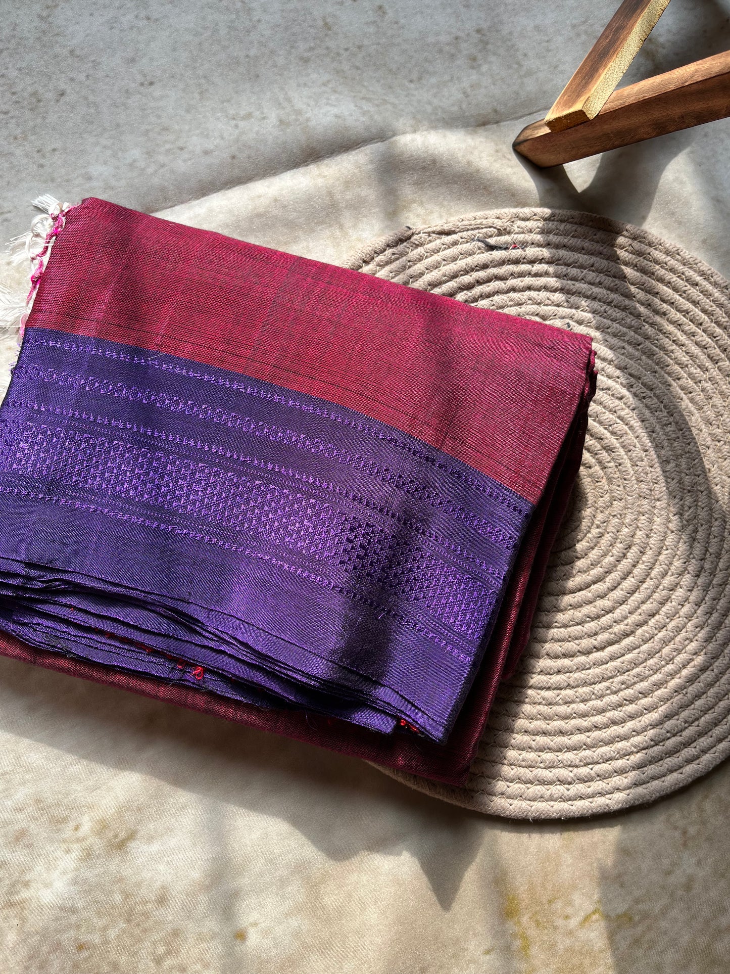 Pink Handloom Ilkal Saree