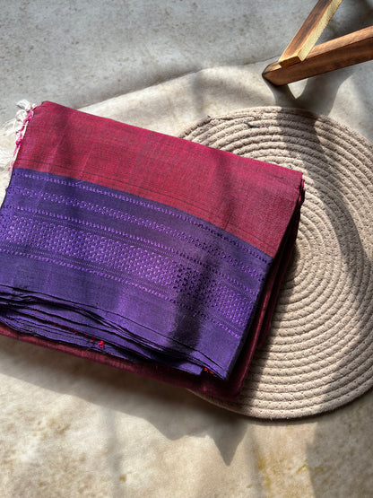 Pink Handloom Ilkal Saree