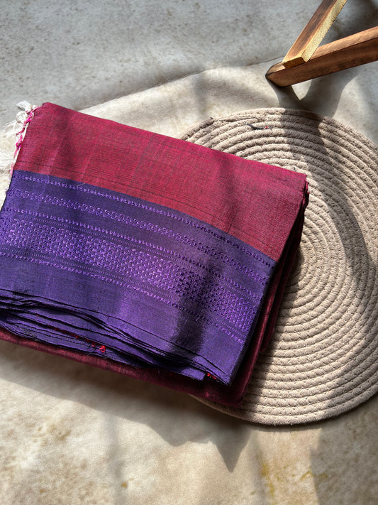 Pink Handloom Ilkal Saree